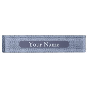Porte-nom formes circulaires motif transparent
