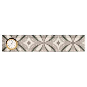 Porte-nom Formes circulaires rétro beige et marron