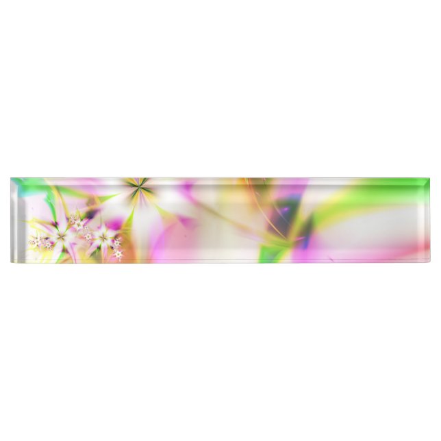 Porte-nom fractale florale (Devant)