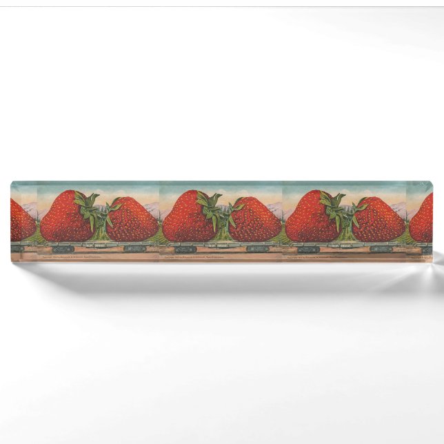 Porte-nom Fraises Giant Fruit Antique Fruit Amusant (Devant)