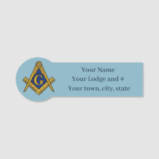 Porte-nom Freemason Masonic Carré et Compass