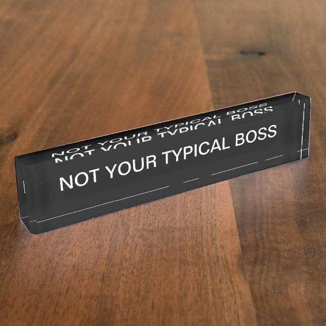 Porte-nom Funny Company Boss Desk Plaque (Taille)