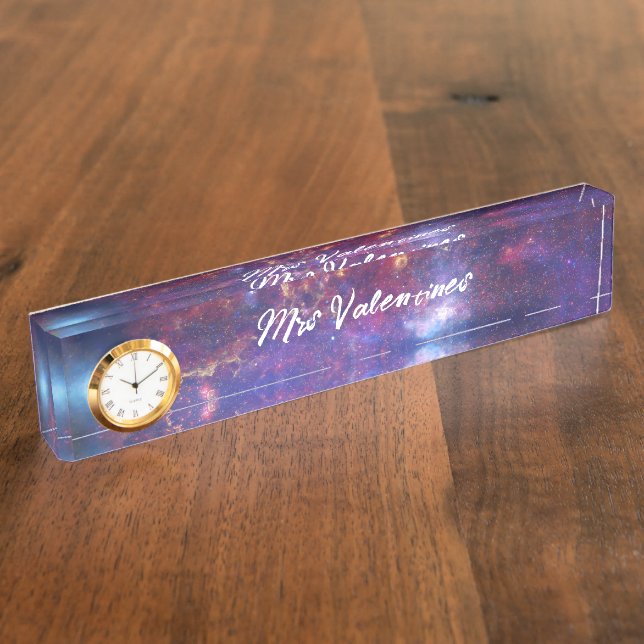 Porte-nom Galaxy Space Lactky Way Enseignant École Cute Star (Taille)