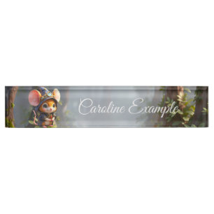 Porte-nom Gardien éclairé par la lune de merveilles minuscul