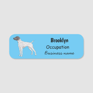 Porte-nom German Shorthred Pointer dog