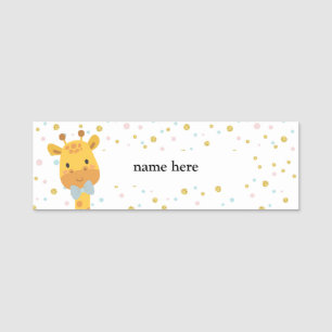 Porte-nom Giraffe, animal