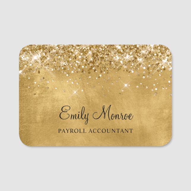 Porte-nom Glitter Gold (Devant)