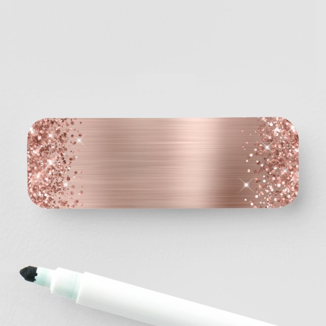 Porte-nom Glitterie Rose Gold Foil vide (En situation)