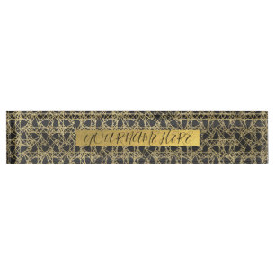 Porte-nom Gold Scratch Golden Modern Glamor Unique Élégant