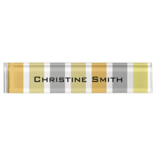 Porte-nom Gold Silver Bronze Metal Hues