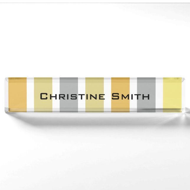 Porte-nom Gold Silver Bronze Metal Hues (Devant)