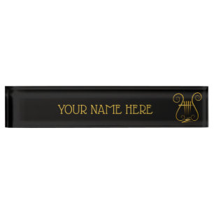 Porte-nom Golden lyre