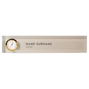 Porte-nom Gradient beige en pastel minimaliste moderne Luxe