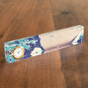 Porte-nom Grande vague au large de Kanagawa japonais Vintage