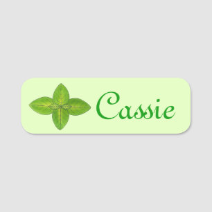 Porte-nom Green Basil Leaf Feuilles Herb Garden Cuisine