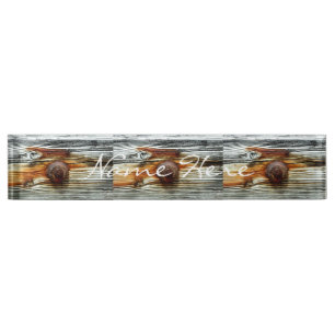 Porte-nom gris Thunder_Cove de bois de flottage
