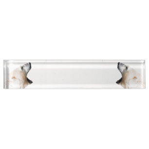 Porte-nom Grondement d'ours blanc
