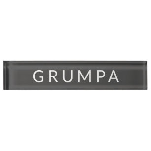 Porte-nom Grumpa Funny Novelt pour Grumpy Grandpa Graphic De