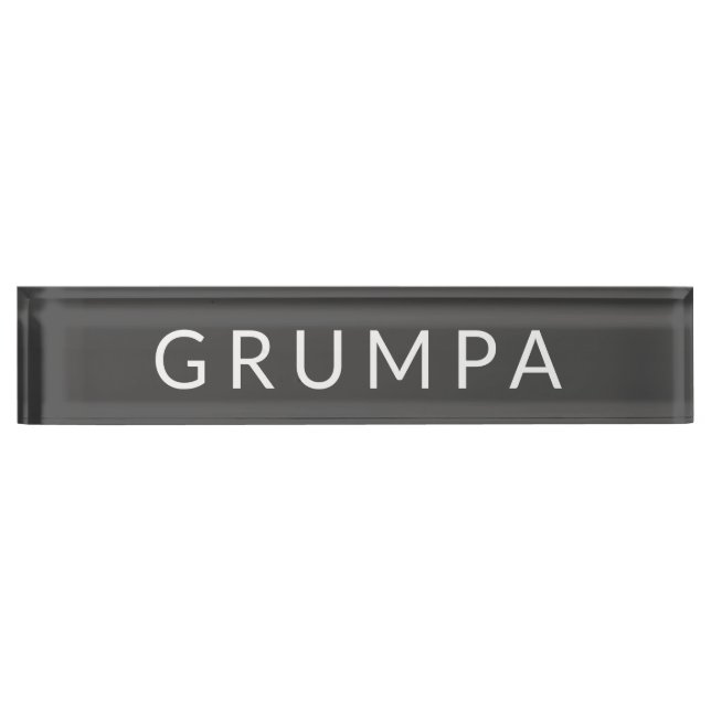 Porte-nom Grumpa Funny Novelt pour Grumpy Grandpa Graphic De (Devant)