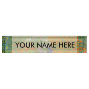 Porte-nom Gustav Klimt Fleur Jardin Cottage Nature