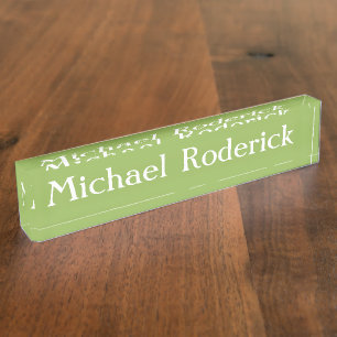 Porte-nom HAMbyWG - Plaque de nom de bureau - Golf Green