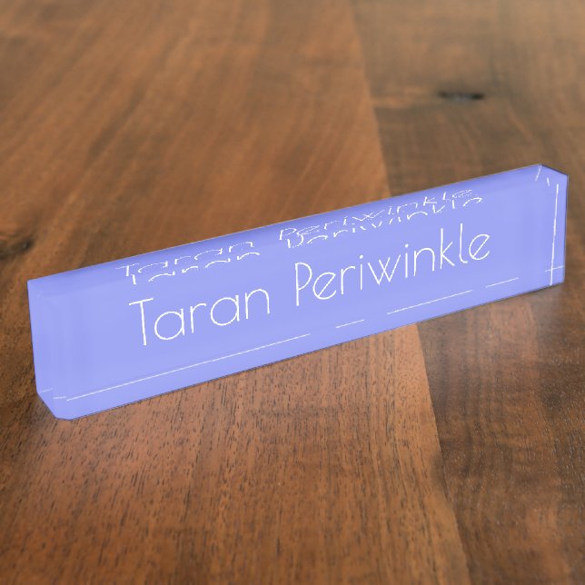 Porte-nom HAMbyWG - Plaque de nom de bureau - Périwinkle (Taille)