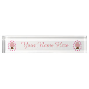 Porte-nom Hanami japonais cerisier personnalisé