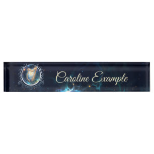 Porte-nom Harpe céleste des cieux liés à la lune.