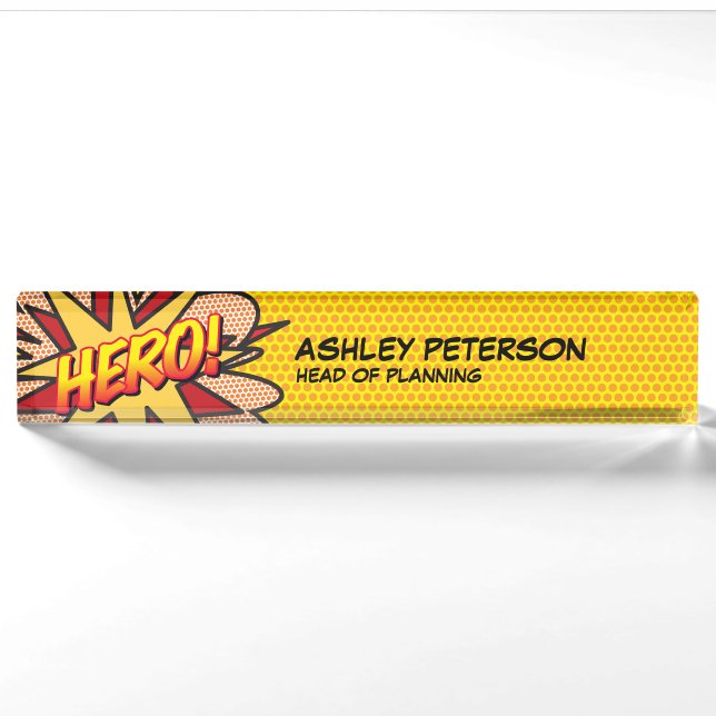 Porte-nom HERO Fun Retro (Devant)