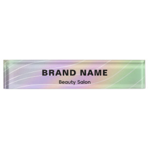 Porte-nom Hologramme tendance Style Esthétique Feminine