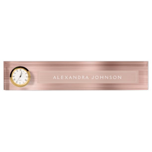 Porte-nom Huile d'or rose   Blush Pink Foil Moderne