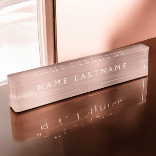 Porte-nom Huile d'or rose Blush Pink Metallic Professional