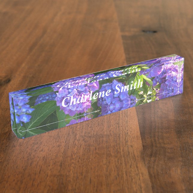 Porte-nom Hydrangeas Violettes (Taille)
