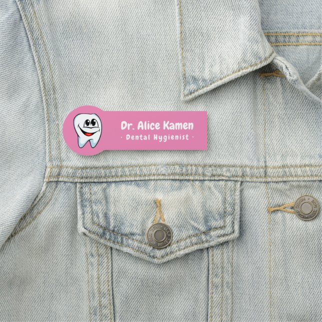 Porte-nom Hygiéniste dentaire | Logo des dents (En situation)