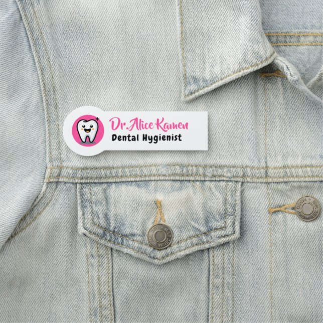 Porte-nom Hygiéniste dentaire | Smile Tooth (En situation)