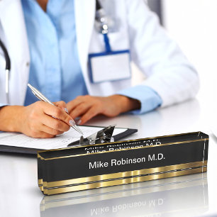 Porte-nom Idée de cadeau médical de bureau de médecin chic
