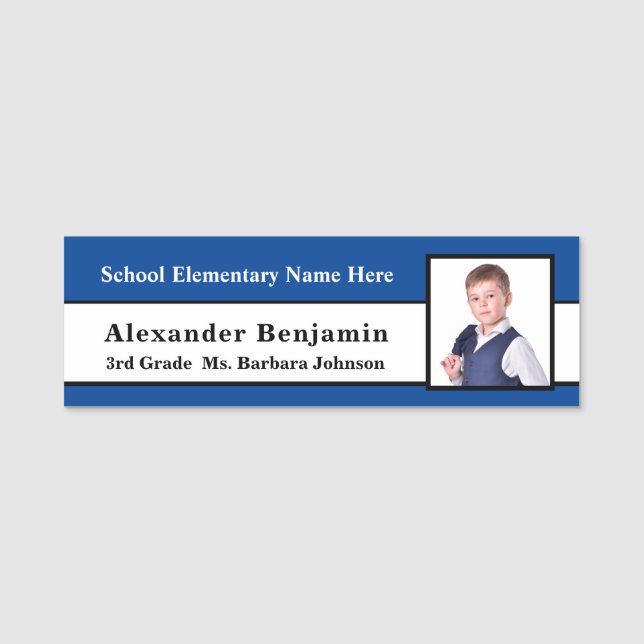 Porte-nom Identification de l'identité photo de la fille de  (Devant)