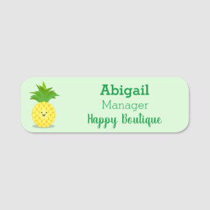 Porte-nom Illustration d'ananas mignon