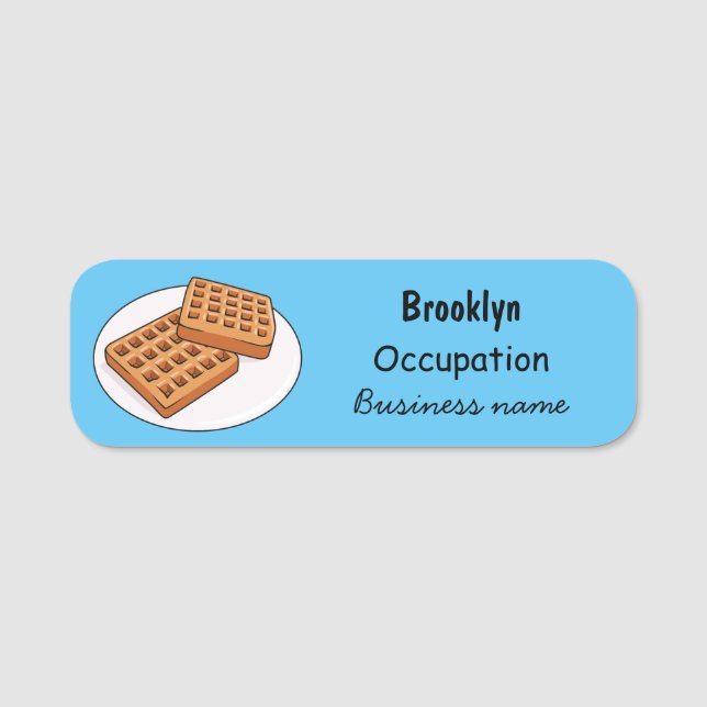 Porte-nom Illustration de gaufre (Devant)
