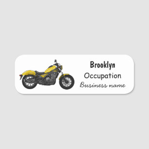 Porte-nom Illustration de moto Cruiser