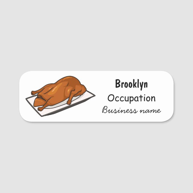 Porte-nom Illustration de Peking duck (Devant)