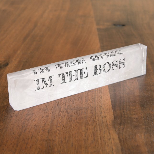 Porte-nom Im la plaque signalétique de bureau de patron (Taille)