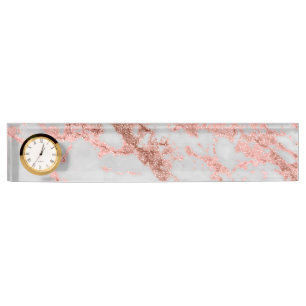 Porte-nom Image rose de texture de marbre de parties
