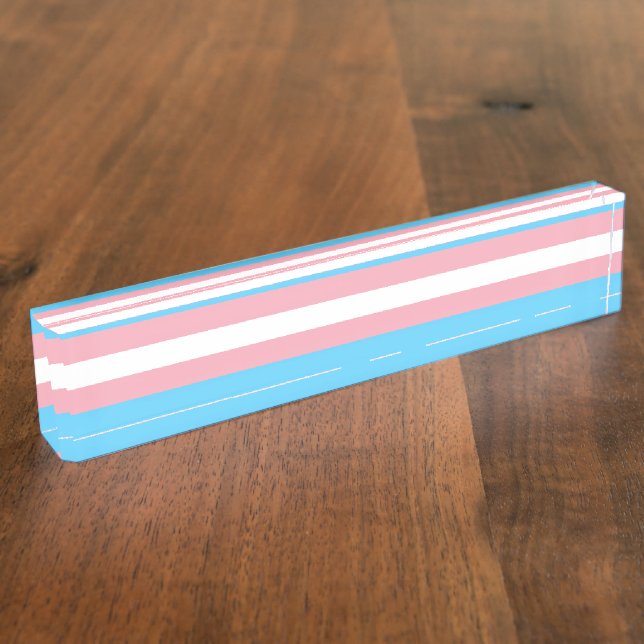 Porte-nom Indicateur de fierté transgenre (Taille)