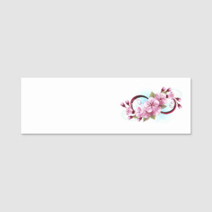 Porte-nom Infinité avec les fleurs Sakura