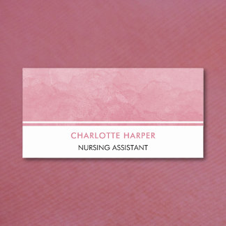 Porte-nom Infirmière moderne Elégante Aquarelle Laver rose p