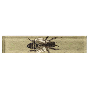 Porte-nom Insecte de la faune de l'abeille Queen