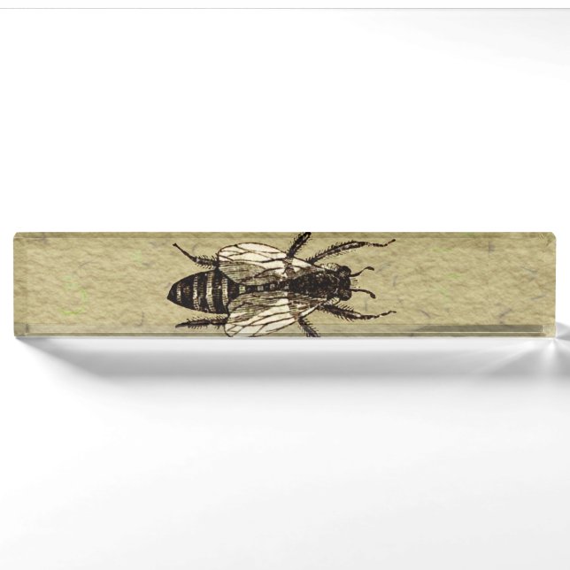 Porte-nom Insecte de la faune de l'abeille Queen (Devant)