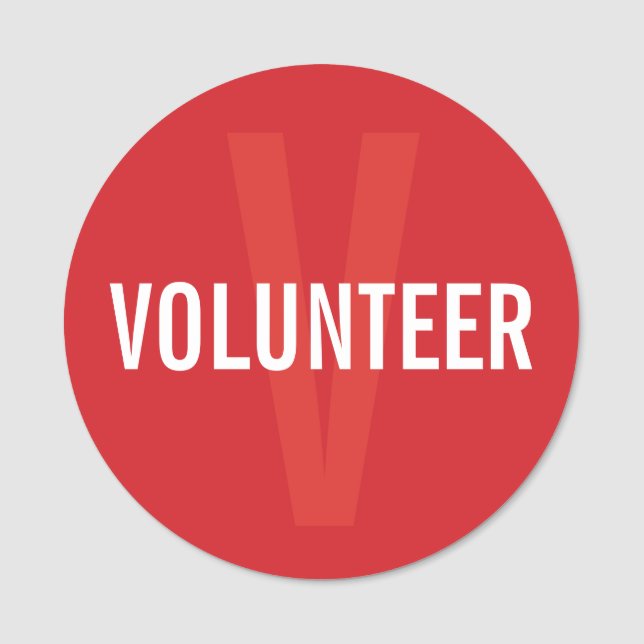 Porte-nom Insigne volontaire de rouge (Devant)