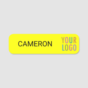 Porte-nom Jaune 3,5 pouces Nom Balise Business Logo Magnétiq
